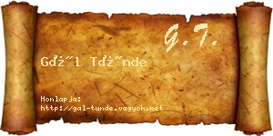 Gál Tünde névjegykártya