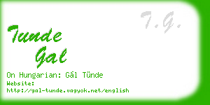 tunde gal business card